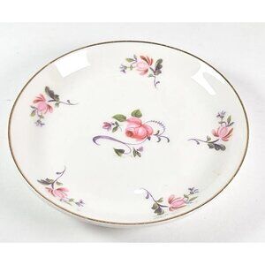 Royal Adderley Fine China Dish Fragrance Pattern Petite Pink Flowers Purple Vine